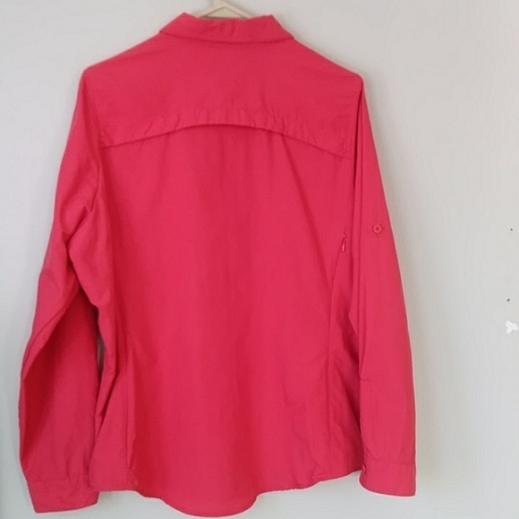 REI Vented Recreational Outdoor Adventure Hiking Shirt L Orange Coral - Picture 6 of 16